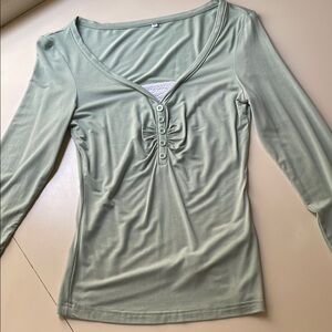 Mint green long sleeve top
